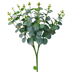 Planta de Eucalipto Laixing, 16 Cabezas, Verde Claro, Verde Oscuro, Flor de Seda, Decoración para Bodas, Accesorios para el Hogar - Product Image 4