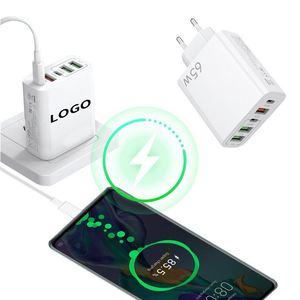 อะแดปเตอร์ชาร์จเร็ว 65w สีขาว ช่องเสียบหลายพอร์ต USB Type C หัวปลั๊ก EU/UK/US ใช้ได้ทั่วโลก รองรับ PD สำหรับมือถือ - Product Image 3