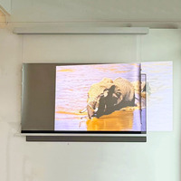 NOUVEAU Projecteur à courte focale anti-lumière en alliage d'aluminium, écran de projection motorisé, écran motorisé automatique à montage au plafond