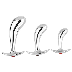 Dongkai New SML Size Tapones Anales de metal Tapones anales curvos Tapones de expansión <span class=keywords><strong>anal</strong></span> Masturbadores para adultos Juguetes sexuales fetiche - Product Image 2