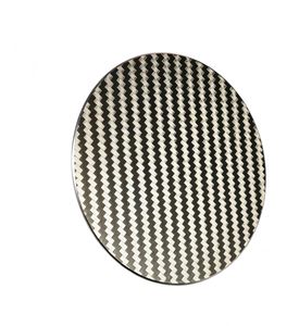 Plaque d'acier ronde embossée, disque métallique texturé, tranche circulaire en acier inoxydable, panneau en acier tissé 3D - Product Image 1