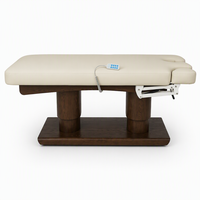 Table de massage électrique à 4 moteurs avec colonne métallique relevable et repose-tête, idéale pour salon, spa, clinique, lit de soin esthétique