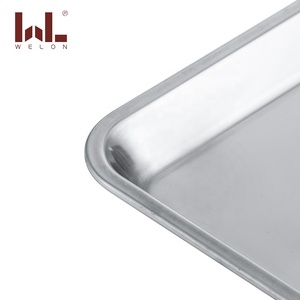 Bandejas de comida de catering rectangulares personalizadas al por mayor Bandejas de acero inoxidable Bandejas de acero cocina bandeja <span class=keywords><strong>Bardia</strong></span> para servir - Product Image 3