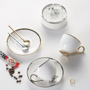 Custom-Made Modern keramik terbaru cangkir kopi dan piring Set kantor kombinasi bisnis cangkir teh dan piring piring untuk hadiah - Product Image 4