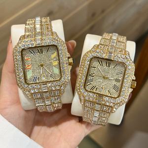クォーツウォッチ男性用2025,防水フルダイヤモンド腕時計ヒップホップアイスアウト時計 - Product Image 3