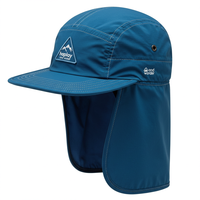 Gorra de Pesca Personalizada de 5 Paneles para Verano, Secado Rápido, Protección Solar, Resistente al Viento, con Solapa para el Cuello