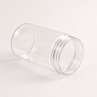 Ventes chaudes - Pot en plastique PET transparent de qualité alimentaire avec couvercle à vis, logo personnalisé, emballage pour bonbons, noix, biscuits