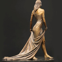 Décoration extérieure personnalisée Sculpture de dame sexy Statue de femme nue en bronze à vendre