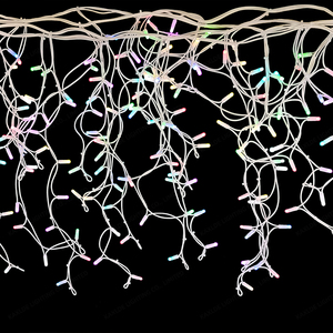 230V auto-đồng bộ hóa <span class=keywords><strong>RGB</strong></span> giáng sinh chuỗi ánh sáng Rèm IP65 đánh giá <span class=keywords><strong>LED</strong></span> Icicle rơi tuyết cổ tích Backdrop ánh sáng - Product Image 2