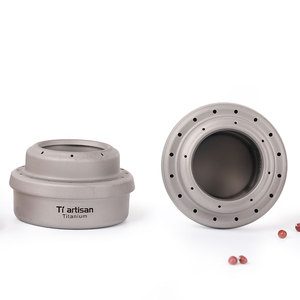 Outdoor <span class=keywords><strong>Camping</strong></span> Mini Titanium Alcohol Kachel Draagbare Wandelen Koken Picknick Alcohol Brander <span class=keywords><strong>Camping</strong></span> Kachel Met Deksel - Product Image 2