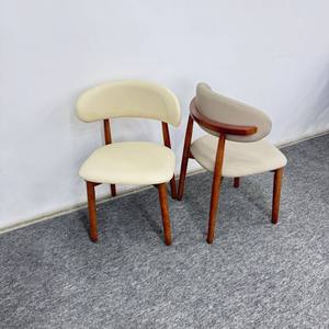 Sedia da Pranzo Moderna in Legno Massello Fatta a Mano con Seduta Imbottita in Tessuto e Schienale Curvo per <span class=keywords><strong>Cucina</strong></span> e Hotel - Product Image 3