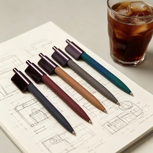 Stylo gel 0,5 mm couleur bonbon, corps métallique, pour usage professionnel, bureautique et étudiant, avec impression de logo personnalisée pour publicité et signatures - Product Image 2
