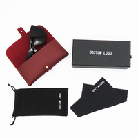 Pochette de lunettes de soleil en cuir de luxe sacs à lunettes boîte à lunettes étui à lunettes pour ensemble d'emballage de lunettes avec logo personnalisé