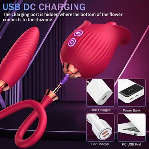 Vibromasseur rose langue lécher Stretch Tease Stimulation clitoridienne Bâton de <span class=keywords><strong>massage</strong></span> Jouet sexuel adulte Rechargeable par USB Étanche 10 - Product Image 4