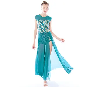 MiDee Hochwertige elegante moderne Tanz Kostüm Kleid lange lyrische Tanz kleider Western Stage Performance Wear