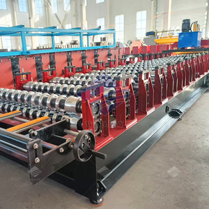 Rollo automático de hoja de techo de acero coloreado de una sola capa que forma la máquina 1200mm ancho de alimentación con componentes de núcleo de motor de engranaje - Product Image 2