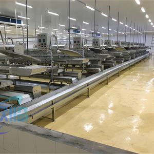Cinta transportadora de procesamiento de peces, línea de producción de pescado, descalado de peces, skulne - Product Image 1