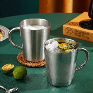 Atlas Custom Logo Luxury Travel Coffee Cup Handle Reusable <b>Double</b> <b>Wall</b> Stainless Steel 300ml Office Use - Product Image 2