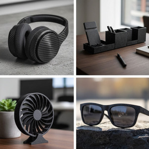 Filamento de Impresión 3D PA6 1KG Fibra de Carbono 1.75mm, Varillas de Plástico para Impresora FDM, Filamento PA-CF Negro en Stock - Product Image 5