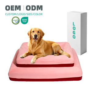 Factory Custom Orthopaedic Memory Foam Große Hunde betten Haustier Hund Katzen bett Wasserdicht Abnehmbare Abdeckung Anti-Rutsch-Boden - Product Image 1