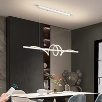 Lustre LED moderne 60W 110V 1M de long pour cuisine, salle à manger, salon et chambre - Suspension rectangulaire 2025