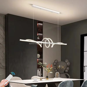 โคมไฟระย้า LED ขนาด1-1.8ม. แบบปรับแต่งขนาดได้, โคมไฟระย้าแบบไม่ต้องห้อยขนาด70วัตต์สำหรับห้องครัววิลล่า110V/220V - Product Image 4