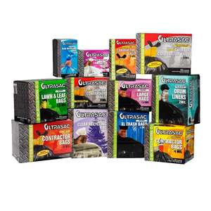 Sacs poubelles professionnels Huamaohengchun45 Gallon 3.0 MIL transparents et résistants avec attaches manuelles - 33" x 48" - Lot de 20 - pour la construction - Product Image 2