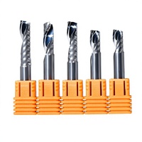 Fresa espiral de carburo de tungsteno de 3.175mm de un solo filo para router CNC, para corte de acrílico, PVC, plástico y madera