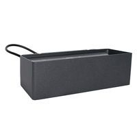 Lámpara de Pared Exterior LED de Policarbonato y Aluminio Negro de 10W, Impermeable, Moderna