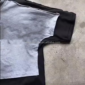 เสื้อยืดลำลองผู้ชายผ้าฝ้ายแท้ 100% แบบสั่งทำพิเศษ ทรงบ็อกซี่ฟิต ซักย้อมสีแบบ Dirty Washed สองชั้น สีสันหลากหลาย - Product Image 3