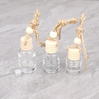 Bouteille en Verre Cylindrique Transparente Personnalisable 5ml 8ml 10ml, Diffuseur de Parfum Suspendu pour Voiture