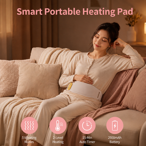 Nuevo Cinturón de Masaje Abdominal Portátil con Calor, Almohadilla Térmica Menstrual Inalámbrica para Aliviar los Cólicos Menstruales en Mujeres - Product Image 2