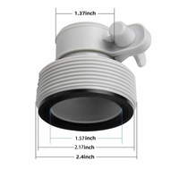 Kunststoff-Poolschlauchadapter Typ B für Intex-Pools – 4-teiliger 1,5-Zoll-Schraubanschluss für Poolleiter-Zubehör
