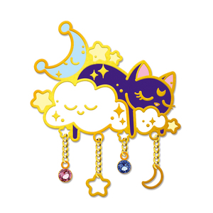 Accessoires de coiffure et de col personnalisés, badges en métal de dessin animé mignons, alliage de zinc dur, émail doux, épingles à revers et épingles à chapeau - Product Image 1