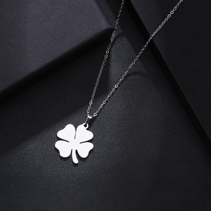 Minimalist Delicate Women Jewelry Blank 4 <strong>Leaf</strong> <strong>Clover</strong> Pendant Stainless Steel Four <strong>Leaf</strong> <strong>Clover</strong> <strong>Necklace</strong> for DIY Laser Engraved - Product Image 5