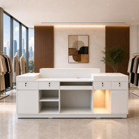 Comptoir de réception minimaliste moderne, personnalisable, pour les réceptions d'entreprises, les halls d'hôtels et les salons de beauté