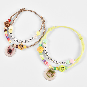 DIY Cat Collar Cartoon Colorful 3D Paw Letter Phone Number Necklace For Cats And <b>Dogs</b> Small Size Pet Accessories - Product Image 2