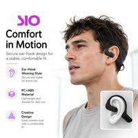 Bluetrum Chip Bluetooth5.0 Headset Konduksi Tulang Model Pengait Telinga Lebih dari 8 Jam Siaga Panjang Desain Kreatif Hitam Stereo Konduksi Tulang