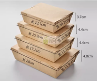 Boîte à lunch en papier kraft Sunkea avec fenêtre en PET anti-buée à emporter