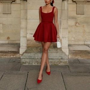Vestidos de Noche de Primavera para Mujer, Vestido Sexy y Elegante de Lujo, Vestido Corto de Terciopelo de Alta Calidad con Dobladillo Abullonado Estilo Y2K - Product Image 1