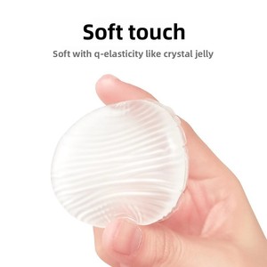 Éponge de <span class=keywords><strong>maquillage</strong></span> en silicone <span class=keywords><strong>transparente</strong></span>, souple, non absorbante, pour fond de teint liquide, crème BB et isolation, utilisable à sec ou humide - Product Image 2