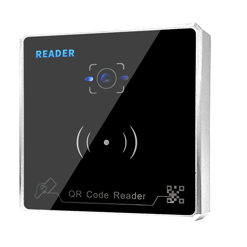 เครื่องอ่านรหัส QR การ์ด IC RS232 RS485แบบไร้สายไร้สาย Wiegand 26 34 Outdoor QR Code Reader เครื่องควบคุมการเข้าถึงประตู