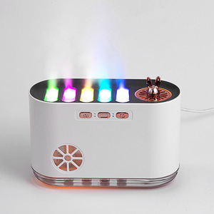 Difusor de llama de luz LED colorido para el hogar, Humidificador USB ultrasónico, difusor de aceite esencial de aromaterapia con 5 puertos de pulverización - Product Image 5
