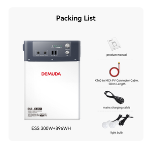 Centrale Électrique Solaire 500W 1000Wh avec Ampoules Lampe Kit Éclairage Solaire Rechargeable pour Maison, Chargement Téléphone USB et Stockage d'Énergie Solaire - Product Image 5