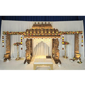 Mandapam de Boda de Diseño Yali del Sur de la India, Tradicional, Moderno, de Lujo, de Madera, Ligero, Decoración para Eventos en Chicago, en Oferta - Product Image 1