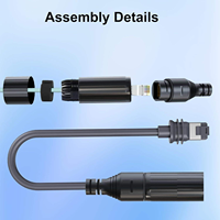 Adaptateur de câble Ethernet de haute qualité Starlink Gen 3 V4 0,3 m Connecteur RJ45 Adaptateur Ethernet pour accessoires de jeu Starlink Gen 3