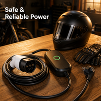 Intelligent 2100W Portable Electric Motorcycle Fast Charger 84V 25A Type 2 Charging Gun Active Cooling System LCD Display