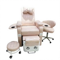 Chaise de pédicure hydraulique portable pour spa des pieds, station de pédicure multifonctionnelle pour salon de manucure, système de jet sans tuyau à drainage automatique