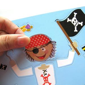 Ruolo di professione pirata personalizzato all'ingrosso carino fai da te vestire istruzione gioca gioco <span class=keywords><strong>Puzzle</strong></span> <span class=keywords><strong>magnetico</strong></span> per bambini - Product Image 2