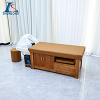 Prix d'usine Mobilier de salon moderne en bois Lavage des cheveux Tête de spa Water Therapy Lit avec shampoing thaï avec rangement